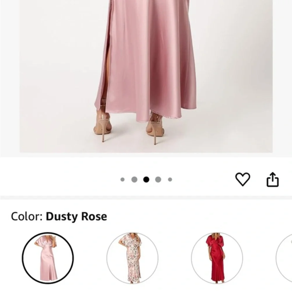 PETAL &‎ PUP $99 NWOT Dusty Rose Ricki Maxi dress US S - Picture 4 of 8